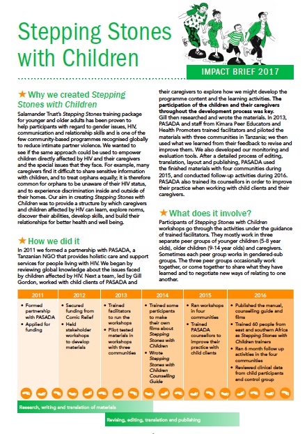Stepping Stones with Children Impact Brief